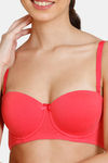 Zivame Beautiful Basics Padded Wired Medium Coverage Strapless Bra - Teaberry — thumbnail 6
