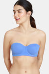 Zivame Beautiful Basics Padded Wired Medium Coverage Strapless Bra - Wedgewood2 — thumbnail 1