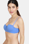 Zivame Beautiful Basics Padded Wired Medium Coverage Strapless Bra - Wedgewood2 — thumbnail 4