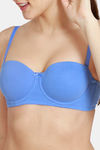 Zivame Beautiful Basics Padded Wired Medium Coverage Strapless Bra - Wedgewood2 — thumbnail 6