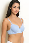 Zivame Padded Wired 3/4Th Coverage T-Shirt Bra - Brunerra Blue — thumbnail 3