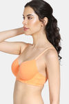 Zivame Padded Wired 3/4Th Coverage T-Shirt Bra - Cantaloupe — thumbnail 3