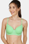 Zivame Padded Wired 3/4Th Coverage T-Shirt Bra - Paradise Green — thumbnail 1