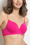 Zivame Padded Wired 3/4Th Coverage T-Shirt Bra - Pink Yarrow — thumbnail 4