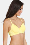 Zivame Padded Wired 3/4Th Coverage T-Shirt Bra - Sunshine — thumbnail 3