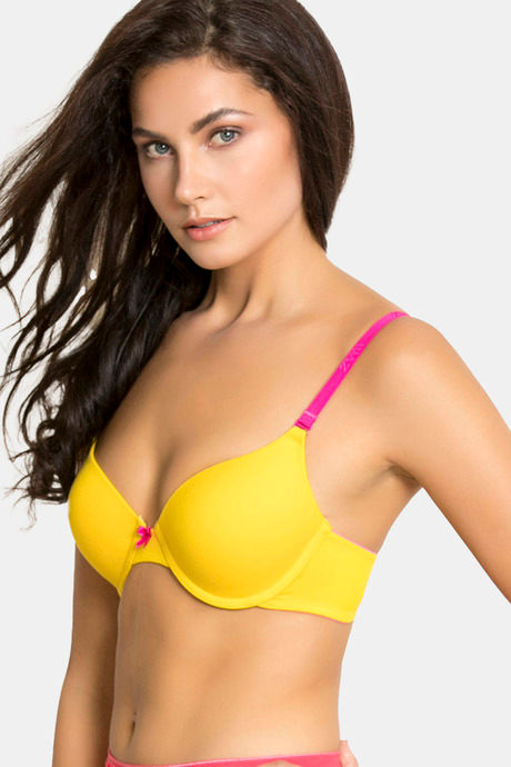 Zivame Push-Up Wired Medium Coverage Bra - Sulphur — image 3