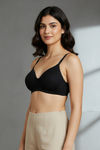 Zivame Padded Non Wired 3/4th Coverage T-Shirt Bra - Anthracite — thumbnail 3