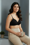 Zivame Padded Non Wired 3/4th Coverage T-Shirt Bra - Anthracite — thumbnail 4