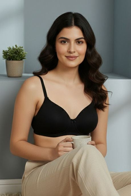 Zivame Padded Non Wired 3/4th Coverage T-Shirt Bra - Anthracite — image 5
