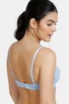 Zivame Padded Non Wired 3/4th Coverage T-Shirt Bra - Brunerra Blue — thumbnail 2