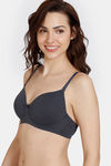 Zivame Padded Non Wired 3/4th Coverage T-Shirt Bra - Ebony — thumbnail 3