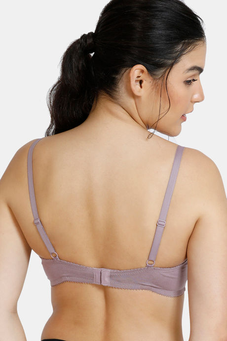 Zivame Padded Non Wired 3/4th Coverage T-Shirt Bra - Elderberry — image 2