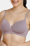 Zivame Padded Non Wired 3/4th Coverage T-Shirt Bra - Elderberry — thumbnail 4