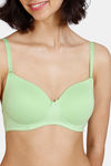 Zivame Padded Non Wired 3/4th Coverage T-Shirt Bra - Jade Lime — thumbnail 4