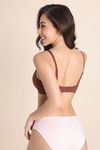 Zivame Padded Non Wired 3/4th Coverage T-Shirt Bra - Mink — thumbnail 3