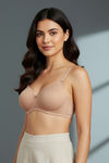 Zivame Padded Non Wired 3/4th Coverage T-Shirt Bra - Nude — thumbnail 1