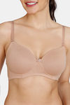 Zivame Padded Non Wired 3/4th Coverage T-Shirt Bra - Nude — thumbnail 6