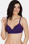 Zivame Padded Non Wired 3/4th Coverage T-Shirt Bra - Parachute Purple — thumbnail 1