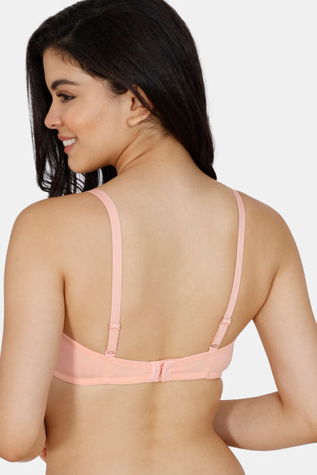 Zivame Padded Non Wired 3/4th Coverage T-Shirt Bra - Peach Pearl — image 2