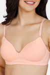 Zivame Padded Non Wired 3/4th Coverage T-Shirt Bra - Peach Pearl — thumbnail 4
