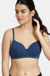 Zivame Padded Non Wired 3/4th Coverage T-Shirt Bra - Sargasso Sea — thumbnail 1