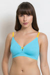 Zivame Double Layered Non Wired 3/4th Coverage T-Shirt Bra - Aquarius — thumbnail 1