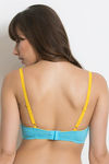 Zivame Double Layered Non Wired 3/4th Coverage T-Shirt Bra - Aquarius — thumbnail 3