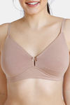 Zivame Double Layered Non Wired 3/4Th Coverage T-Shirt Bra - Nude — thumbnail 4