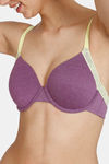 Zivame Happy Basics Padded Wired 3/4th Coverage T-Shirt Bra - Purple Passion — thumbnail 4