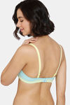 Zivame Happy Basics Wired Medium Coverage Push-Up Bra - Aruba Blue — thumbnail 2