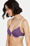 Zivame Happy Basics Wired Medium Coverage Push-Up Bra - Purple Passion — thumbnail 3
