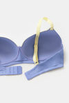 Zivame Happy Basics Padded Non-Wired 3/4th Coverage T-Shirt Bra - Wedgewood — thumbnail 5