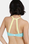 Zivame Happy Basics Padded Non-Wired 3/4th Coverage T-Shirt Bra - Aruba Blue — thumbnail 2