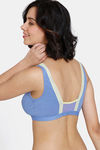 Zivame Happy Basics Double Layered Non Wired 3/4Th Coverage Slip-On Home Bra - Wedgewood — thumbnail 2