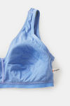 Zivame Happy Basics Double Layered Non Wired 3/4Th Coverage Slip-On Home Bra - Wedgewood — thumbnail 5