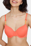 Zivame Darling Nikki Padded Wired 3/4th Coverage T-Shirt Bra - Emberglow — thumbnail 4