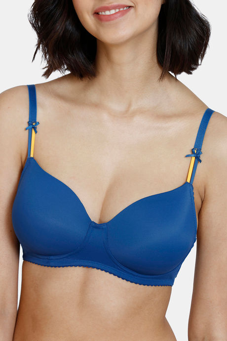 Zivame Darling Nikki Padded Non Wired 3/4Th Coverage T-Shirt Bra - Set Sail — image 4