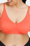 ZIvame True Curv Darling Nikki Lightly Lined Non Wired Full Coverage Minimiser Bra - Emberglow — thumbnail 4