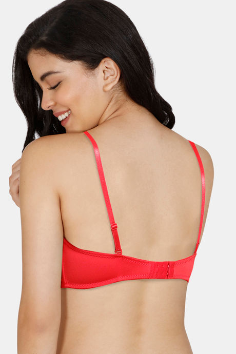 Zivame Padded Wired Medium Coverage Strapless Bra - Red — image 2