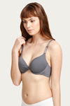 Zivame Push-Up Wired Medium Coverage Bra - Grey — thumbnail 2