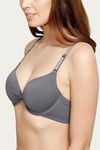 Zivame Push-Up Wired Medium Coverage Bra - Grey — thumbnail 5