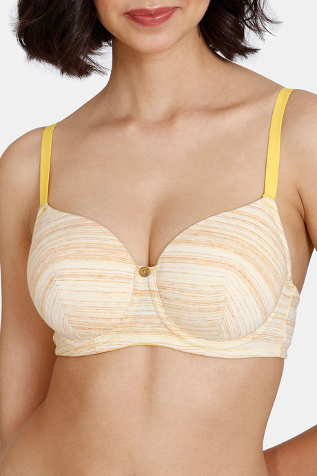 Zivame Gelato Padded Wired 3/4th Coverage T-Shirt Bra - Samoan Sun — image 4