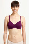 Zivame Padded Non Wired Medium Coverage T-Shirt Bra-Wine — thumbnail 6