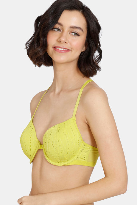 Zivame Kokum Sherbet Padded Wired 3/4th Coverage T-Shirt Bra - Apple Green — image 3