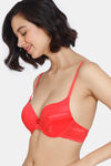 Zivame Heartstopper Push-Up Wired 3/4Th Coverage Bra - Hibiscus — thumbnail 3