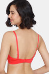Zivame Heartstopper Padded Non Wired 3/4Th Coverage Cami Bra - Hibiscus — thumbnail 2