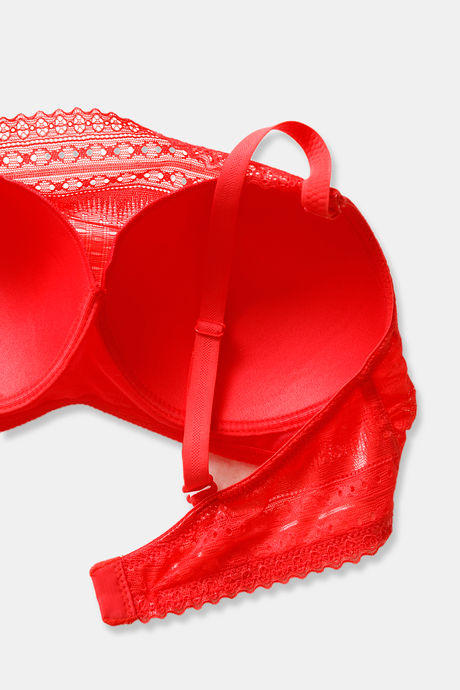 Zivame Heartstopper Padded Non Wired 3/4Th Coverage Cami Bra - Hibiscus — image 5