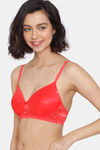 Zivame Heartstopper Padded Non-Wired 3/4th Coverage T-Shirt Bra - Hibiscus — thumbnail 3