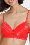 Zivame Heartstopper Padded Non-Wired 3/4th Coverage T-Shirt Bra - Hibiscus — thumbnail 4