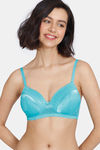 Zivame Heartstopper Padded Non-Wired 3/4th Coverage Lace Bra - Ceramic — thumbnail 1